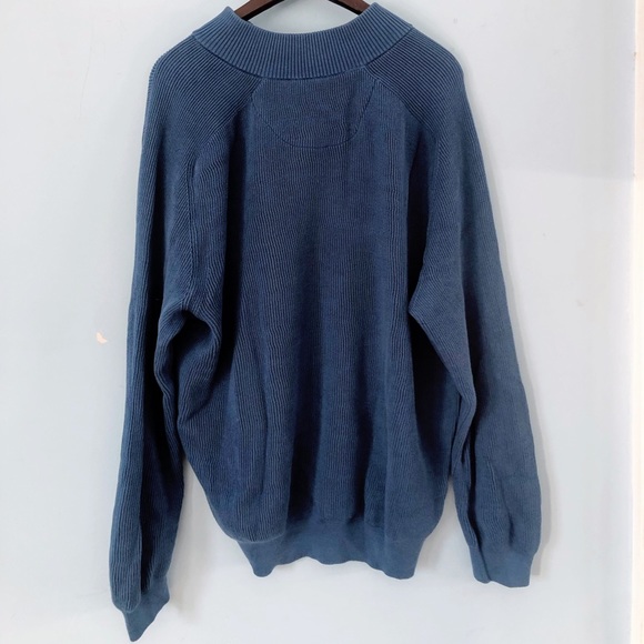 Jos A Bank Blue Traveler Fit Quarter Zip Knit - Picture 6 of 7